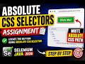 114. Absolute CSS Selectors - Assignment (Selenium Java 2026)