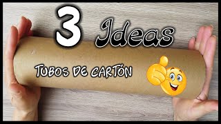 3 LINDAS IDEAS CON TUBOS GRANDES DE CARTÓN - Ideas con reciclaje - Crafts with cardboard tubes