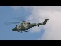 restored westland lynx helicopter first airshow display.