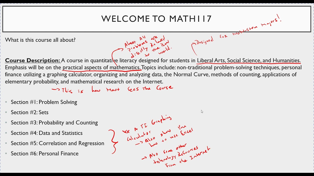 College Quantitative Reasoning: Course Introduction - YouTube