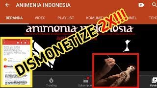 CHANNEL DISMONETISASI DUA KALI - AKIBAT KONTEN BERULANG