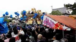 大塩天満宮秋祭り（Ｈ２４年）宵宮　３台練り