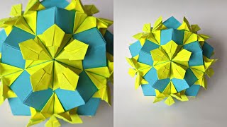Origami FLOWER KUSUDAMA | Estrella flor kusudama by Erny tutorial