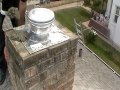 Furnace liner installation in chimney Furnace liner installation in chimney