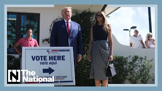 Donald Trump casts his vote in US midterm elections