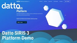 Datto SIRIS 3 | Platform Demo 2018