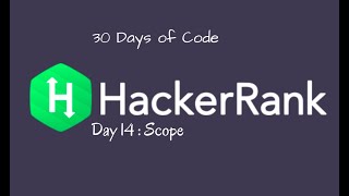 Day 14 : Scope