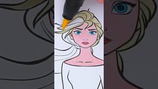 Coloring Elsa ❄️ #frozen #coloring #art #elsa