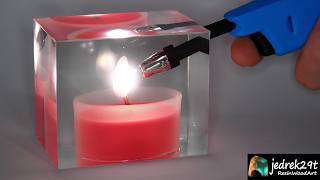 A Burning Scented CANDLE in Epoxy Resin. Simple Way / RESIN ART