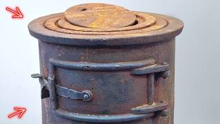 Cannon Type Wood Burning Stove Przysucha  - Full Restoration Project