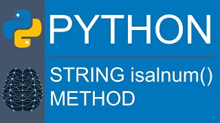 Python | Data Type | String | isalnum() Method
