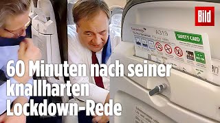 Corona-Skandal! Armin Laschet ohne Maske im Flieger