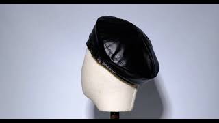 Lala leather Vintage Beret hat 6779100135575