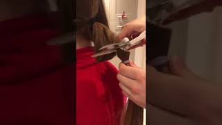 Cutting 16 Inches Off My Sisters Hair tiktok emmaknight274