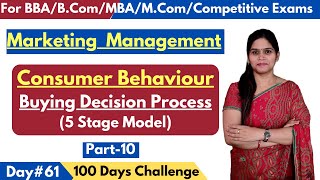 Consumer Behaviour | Buying Decision Process | 5 Stage Model | Marketing Management | BBA