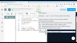 Python Assignment: List Indexes & Length Video Notes