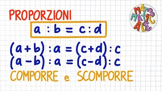 PROPORZIONI 6 comporre e scomporre - teoria                                     _ PR25