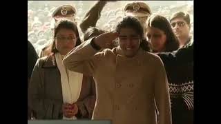 At Braveheart's Cremation, Daughter Shouts His Regiment's War Cry.(Indian army)