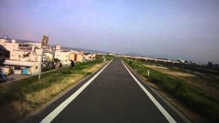 【自転車車載動画】 大和川右岸 河口付近～国豊橋まで （後編）