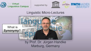 SEM_005 - Linguistic Micro-Lectures: Synonymy