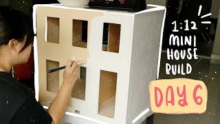 Mini house making - DAY 6 (exterior decor: painting + cutting pilasters)