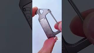 EDC carabiner Ti : bottle opener and mini knife  #shorts