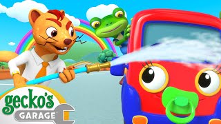 Weasel's Wasting Water! | Baby Truck | Gecko's Garage | Kids Songs