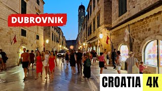 CROATIA 🇭🇷 [4K] DUBROVNIK — Evening Walking Tour — AUGUST 2023