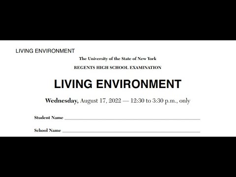 Living Environment Regents Review (#1-30) PART A-1 - YouTube