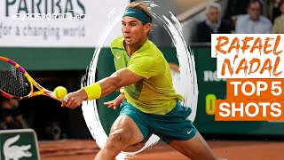 Rafael Nadal: Top 5 shots | 2022 Roland Garros | Eurosport Tennis