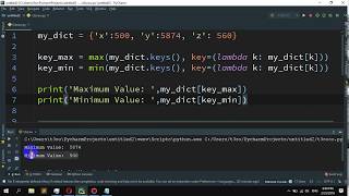 How to find the min max of values in a Python dictionary