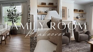 Extreme Family Room Makeover | Aesthetic & Functional | Home Updates 2024