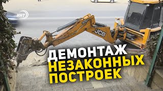 Демонтаж незаконных построек в Махачкале