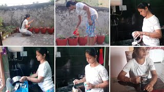 🌄सुबह से लेकर दोपहर तक का मेरा रुटीन ऐसा रहा / Indian house wife  🌞🤷‍♀️morning to Afternoon Routine