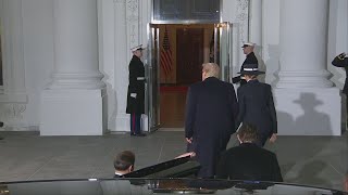 Trump arrives at White House on Inauguration Day