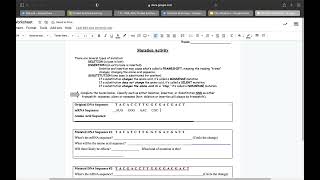 Mutation Activity Instructions