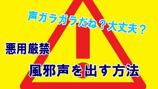 【悪用厳禁な番外編】風邪声を出すテクニック【声だけならバレない】身体コンサルタントの演技術