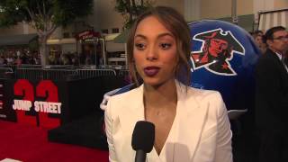 22 Jump Street: Amber Stevens Red Carpet Movie Premiere Interview | ScreenSlam