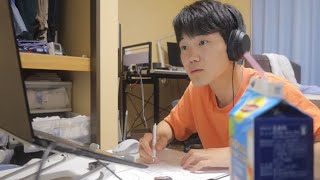 【ASMR】課題に追われた男のタイピング, 書く音「ミルクティー編」Type sound and click sound of a man who was chased by task.