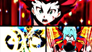 Aiga/Aiger vs Delta vs Drum/Dante fanmade battle( Beyblade burst gt manga/ Christmas special)