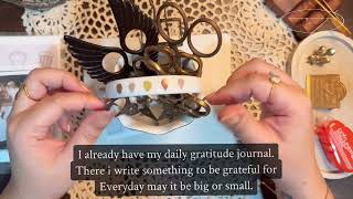 ASMR | Vintage Gratitude Journal ideas | Relaxing Sounds #vintagejournal  #asmr  #notalking