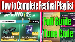 Forza Horizon 5 How to Complete Festival Playlist Spring Season Series 42 Full Guide, Tune Code