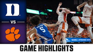 Duke vs. Clemson Game Highlights | 2024-25 ACC Men's Basketball