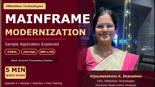 Mainframe Modernization Sample Application EXPLAINED