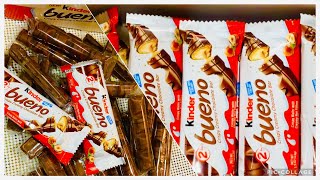 Kinder Bueno crispy Creamy Chocolate Bar unboxing/kinder chocolate opening