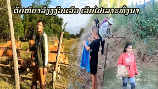 ເລາະທົ່ງນາເຫັນເພິ່ນສ້ອມແປງເສັ້ນທາງ เลาะทุ่งนาเห็นเพิ่นส้อมแปงเสั้นทาง