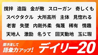 【デイリー語彙力 vol.022】聞き流して語彙力アップ！【日本語・カタカナ語】