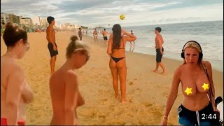 Unforgettable moments BEACH in PALMA de MALLORCA / spain WALK Mallorca 2023 4K