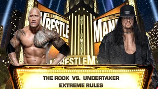 THE ROCK VS THE UNDERTAKER- EXTREME RULES MATCH WWE 2k24 FULL GAME PLAY