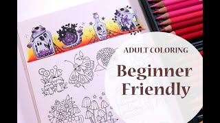 ADULT COLORING TUTORIAL / Beginner Friendly - Johanna Basford, Small Victories - Halloween Theme